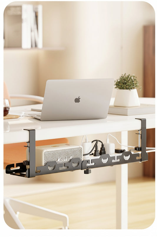 Under Desk Cable Management Rack – Hidden Wire Organizer