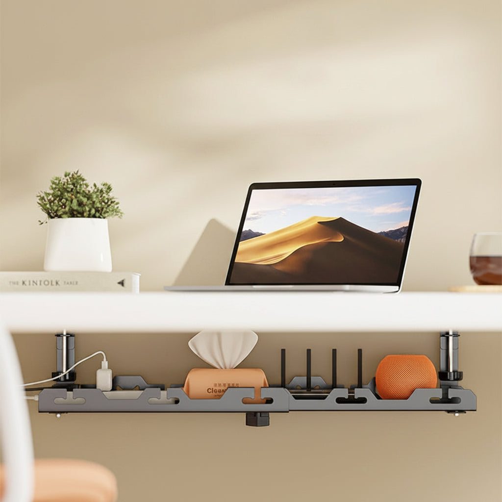 Under Desk Cable Management Rack – Hidden Wire Organizer