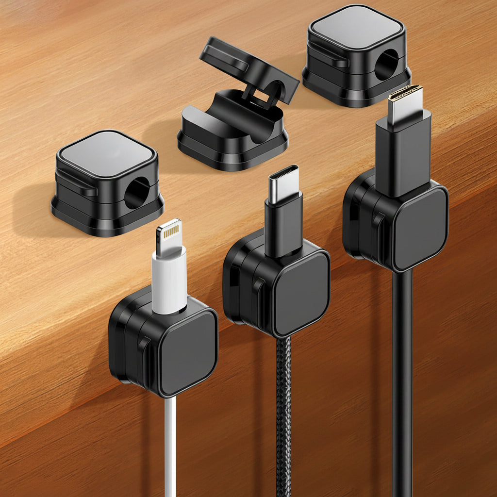 Magnetic Cable Organizer – No-Mess Desk Cable Holder
